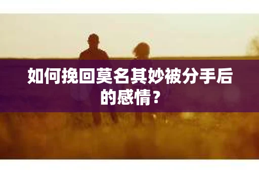 如何挽回莫名其妙被分手后的感情？