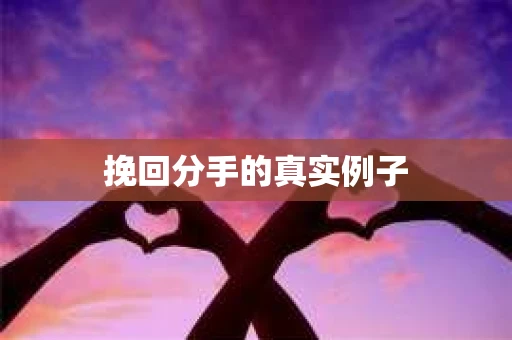 挽回分手的真实例子