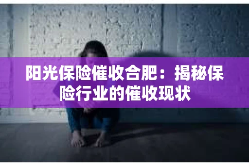 阳光保险催收合肥：揭秘保险行业的催收现状
