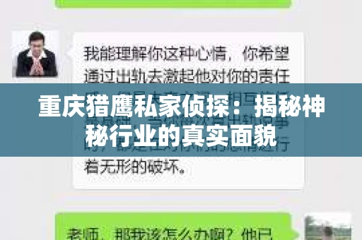 重庆猎鹰私家侦探：揭秘神秘行业的真实面貌