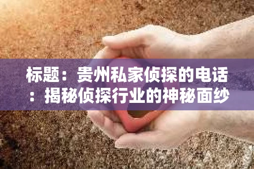 标题:贵州私家侦探的电话:揭秘侦探行业的神秘面纱 标题:贵州私家侦探的电话:揭秘侦探行业的神秘面纱