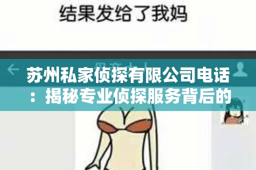 苏州私家侦探有限公司电话：揭秘专业侦探服务背后的故事