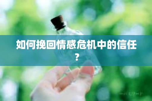 如何挽回情感危机中的信任? 如何挽回情感危机中的信任?