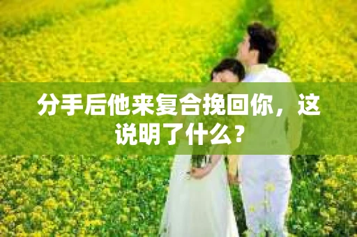 分手后他来复合挽回你，这说明了什么？